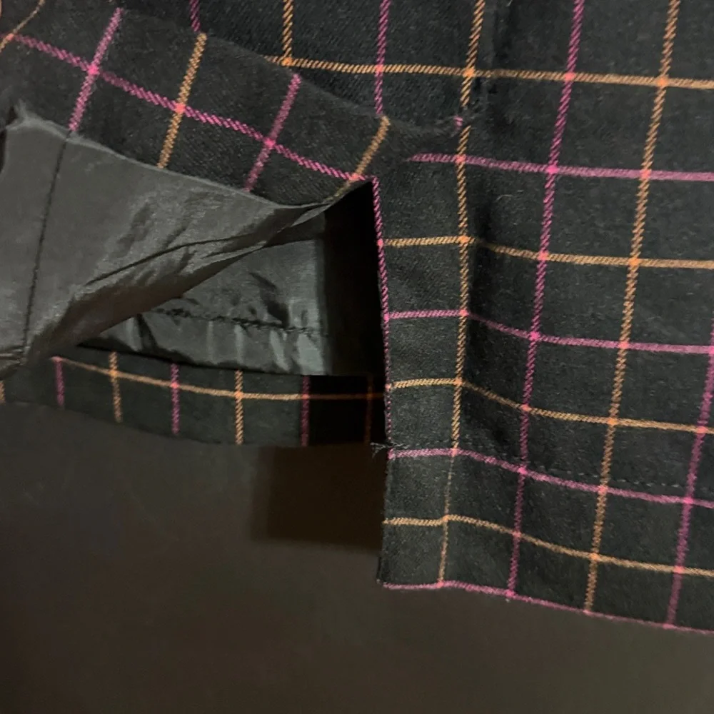 Merona Wool Blend Plaid Lined Mini Skirt Size: M